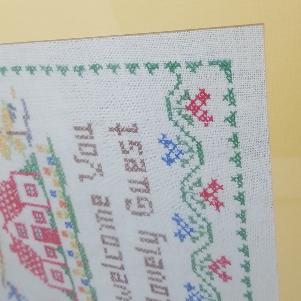 Vintage Cross-Stitch Framed & Matted - Picture 9 of 16